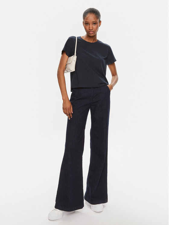 Sisley Sisley Majica 3I1XL100Y Črna Slim Fit