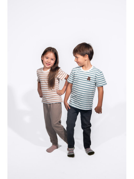 MANDRAGORA MANDRAGORA T-shirt biszkopcik Beige Regular Fit