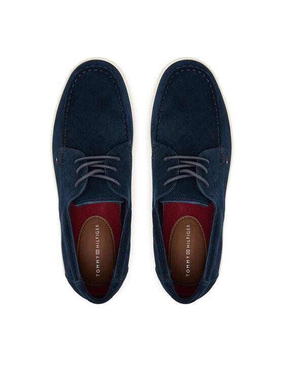 Tommy Hilfiger Tommy Hilfiger Κλειστά παπούτσια Casual Suede Stitch Toe Hybrid FM0FM05707 Σκούρο μπλε