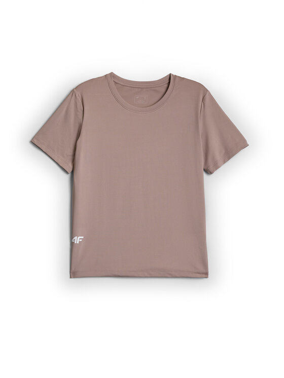 4F 4F Koszulka techniczna BASIC+ Beżowy Loose Fit