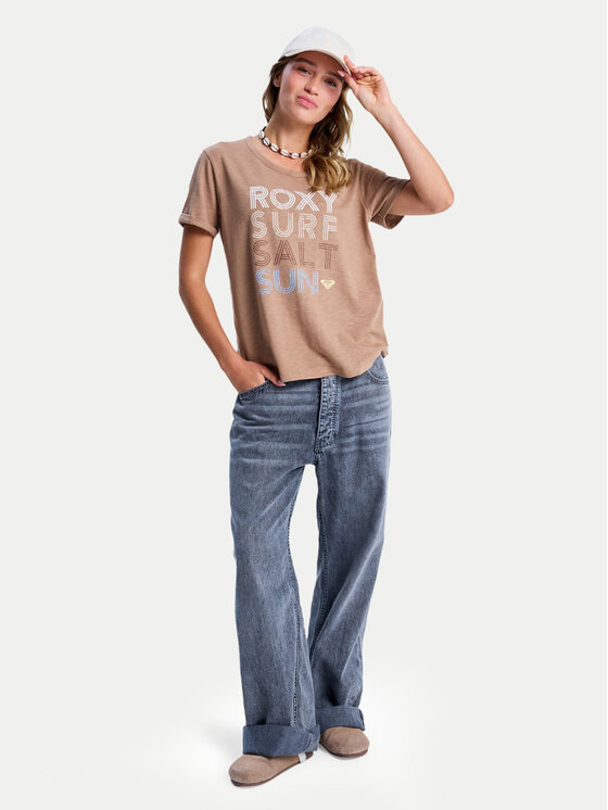 Roxy Roxy T-Shirt ERJZT06024 Braun Regular Fit