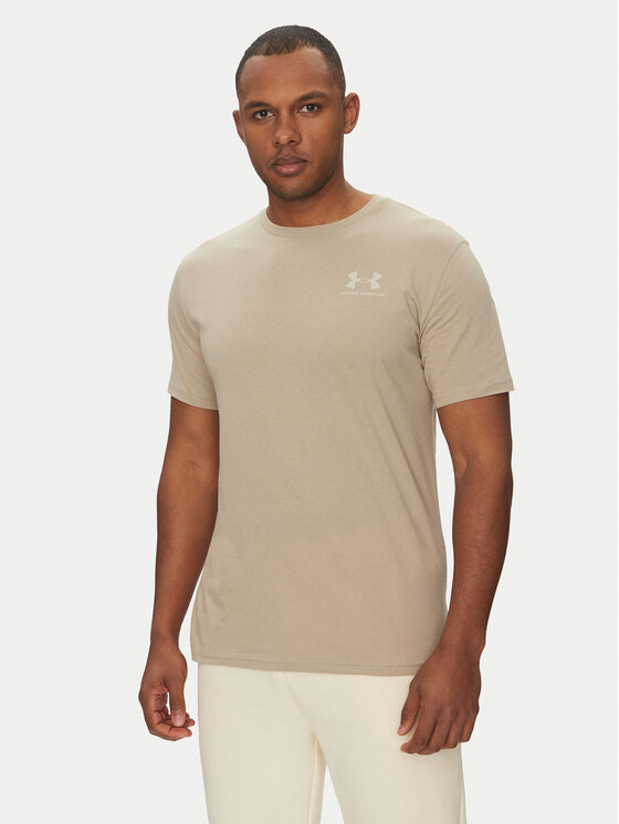 Under Armour Under Armour Футболка Left Chest Logo SS 1326799 Бежевий Loose Fit