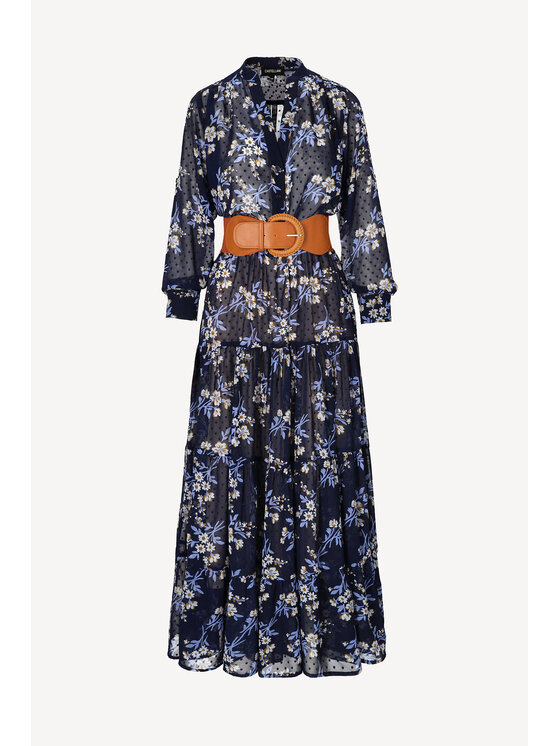 Castellani Castellani Sukienka codzienna Sukienka Diva Granatowy Regular Fit