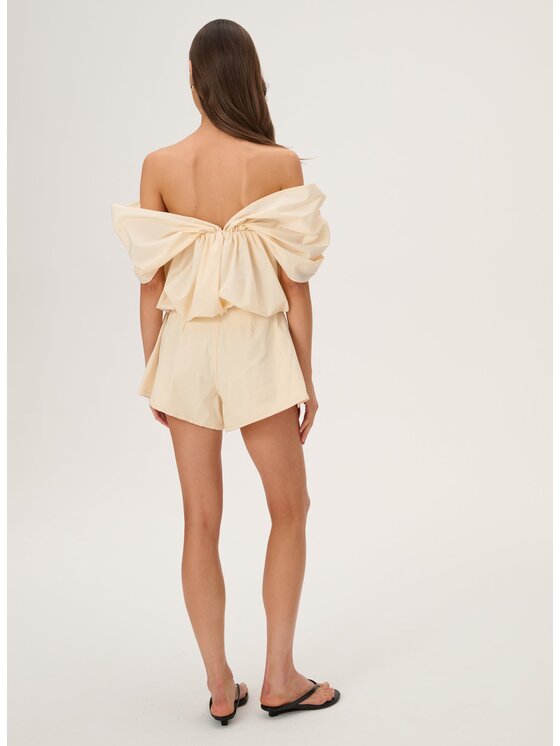 LEBRAND LEBRAND Pantaloncini di tessuto Naomi Giallo chiaro Regular Fit