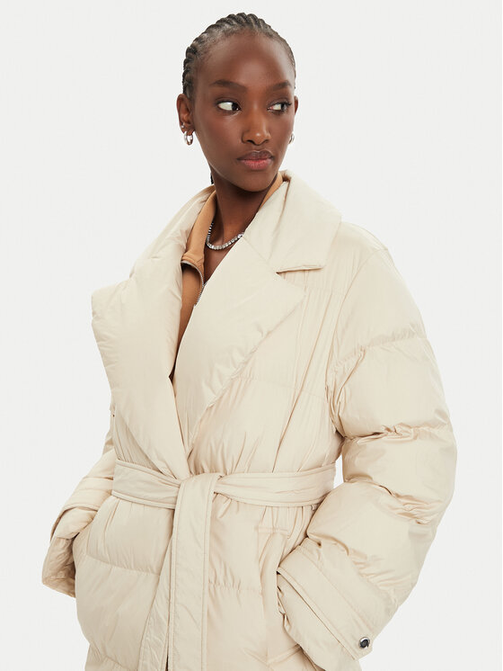 PINKO PINKO Ziemas jaka Taccuino 103829 A0L5 Écru Regular Fit