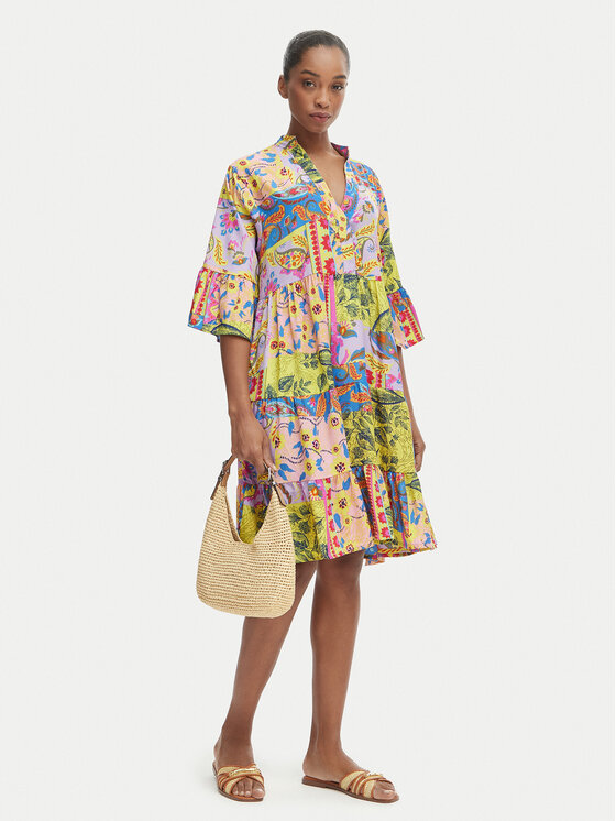 Iconique Iconique Літня сукня IC25-124 Кольоровий Relaxed Fit