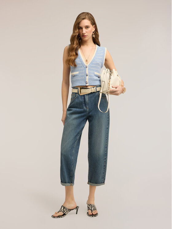 Motivi Motivi Maglione M119W003809N0S1 Turchese Regular Fit