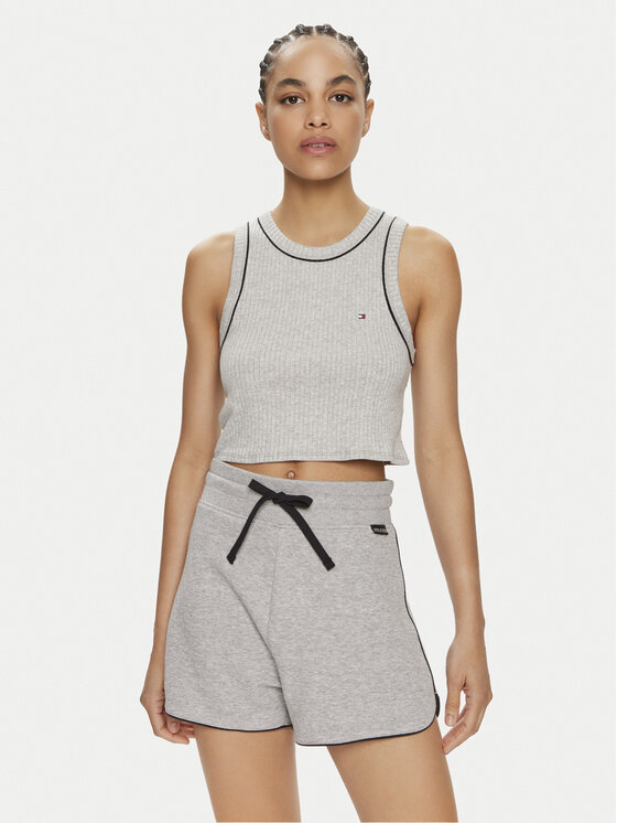 Tommy Hilfiger Tommy Hilfiger Top UW0UW05232 Šedá Slim Fit