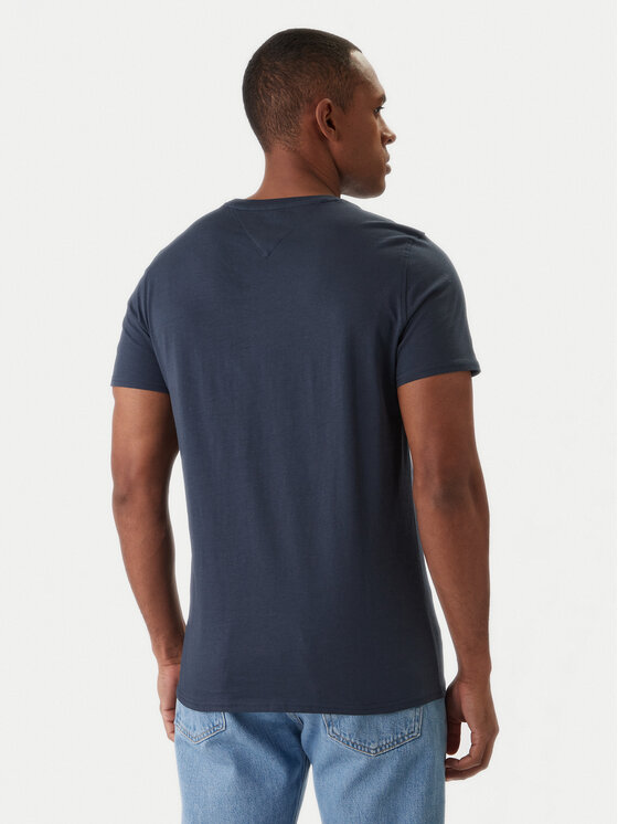 Tommy Jeans Tommy Jeans Tričko DM0DM04411 Tmavomodrá Slim Fit