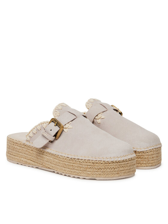 Mou Mou Espadrilles Jute clog plain MU.SW641000A Pelēks