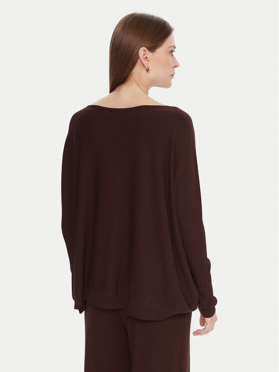 Kontatto Kontatto Sweter 3M0802C Brązowy Relaxed Fit