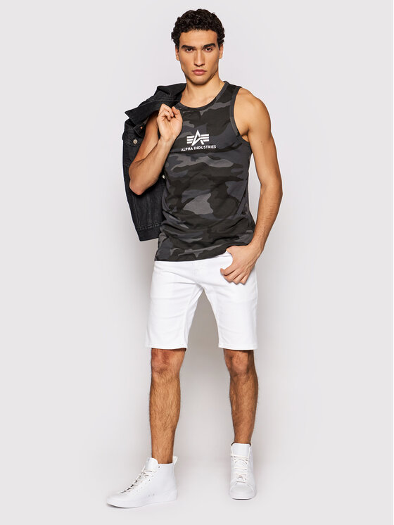 Alpha Industries Alpha Industries Tank-Top Basci Camo 126566C Grau Regular Fit