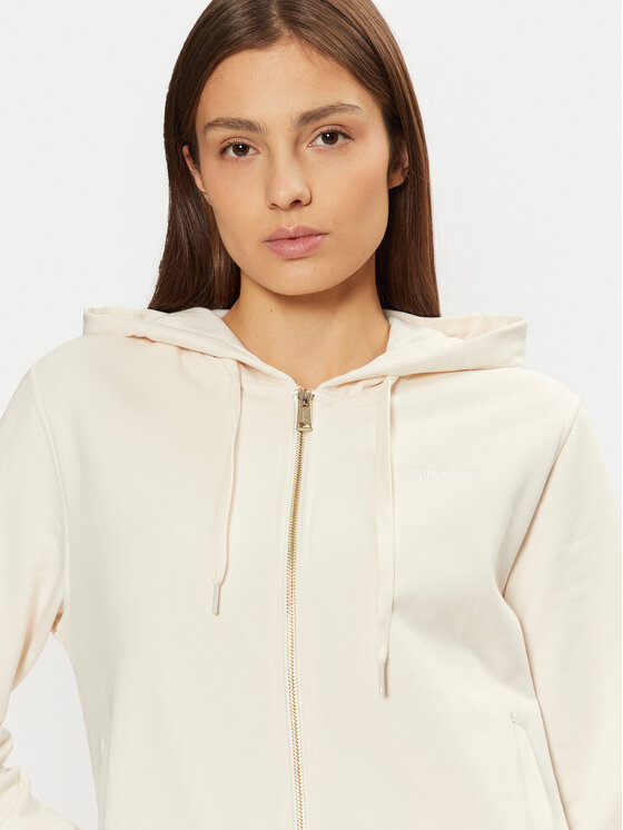 Guess Guess Majica dugih rukava O5RQ01 KCO31 Écru Regular Fit