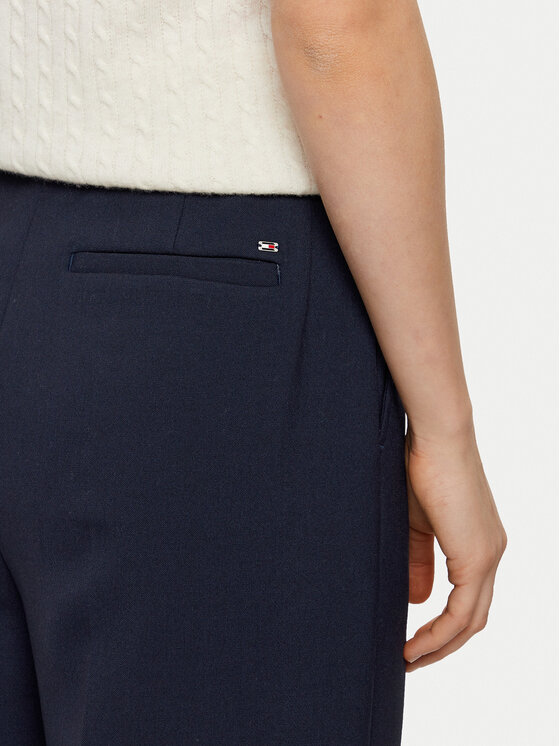 Tommy Hilfiger Tommy Hilfiger Bavlnené nohavice WW0WW43875 Tmavomodrá Regular Fit