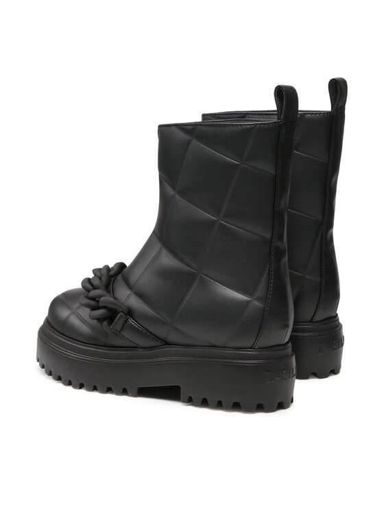 Le Silla Le Silla Škornji Stivaletto Ranger Fod. Montone 6411T020M1MMFAK001 Črna