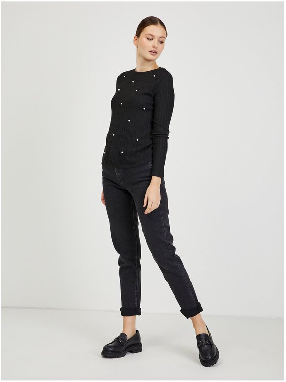 Orsay Orsay Sweter 180200-660000__L Czarny Regular Fit