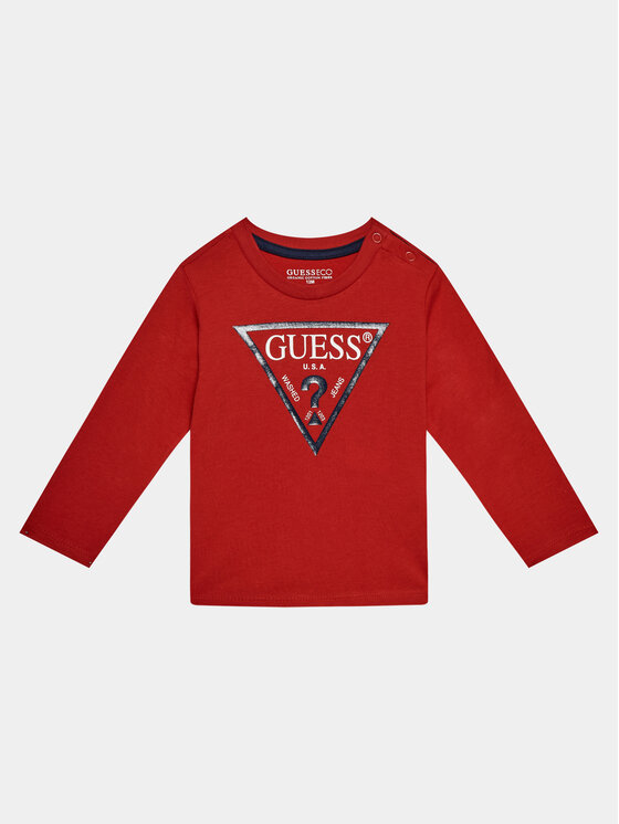 Guess Guess Bluse N84I24 K8HM0 Rot Regular Fit