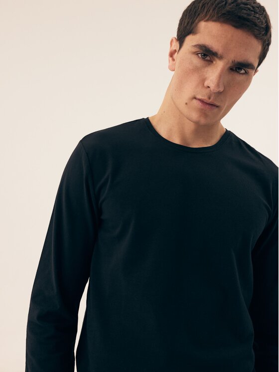 Henderson Henderson Komplet longsleeve 43000 Czarny Regular Fit