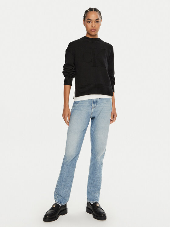 Calvin Klein Jeans Calvin Klein Jeans Džemper J20J224224 Crna Regular Fit