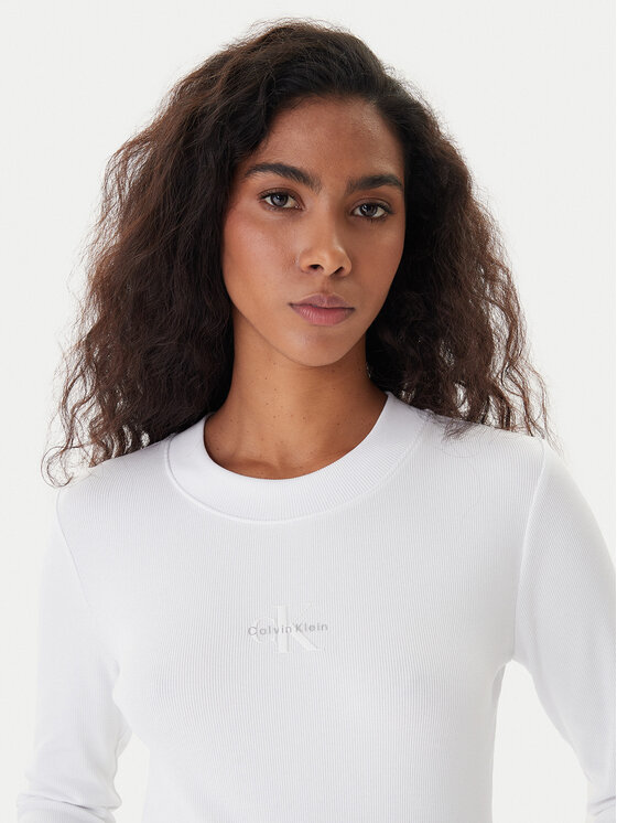 Calvin Klein Jeans Calvin Klein Jeans Halenka Monogram LV047A803G Bílá Slim Fit