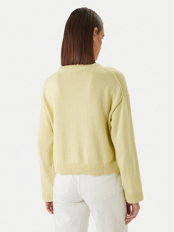 Calvin Klein Calvin Klein Sweter LV047D305G Żółty Relaxed Fit