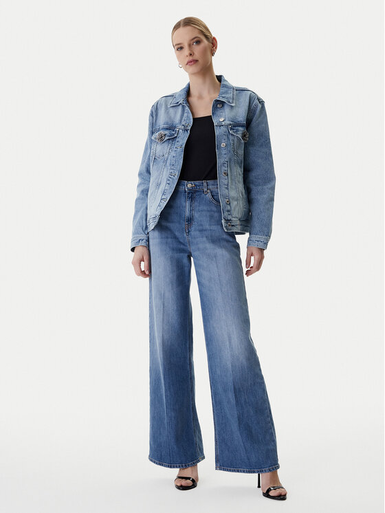 Guess Guess Džínsová bunda W6RN73 D6833 Modrá Regular Fit