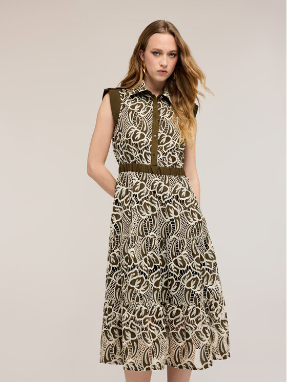 Motivi Motivi Vestito da giorno 7098Q003532N035 Verde Regular Fit