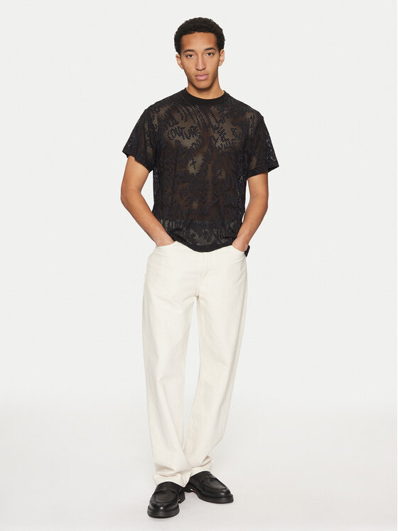 Versace Jeans Couture Versace Jeans Couture T-shirt 78GAH6R0 Crna Regular Fit