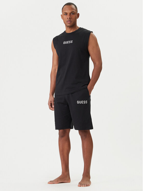 Guess Guess Πιτζάμα U6GX02 KCAM1 Μαύρο Regular Fit