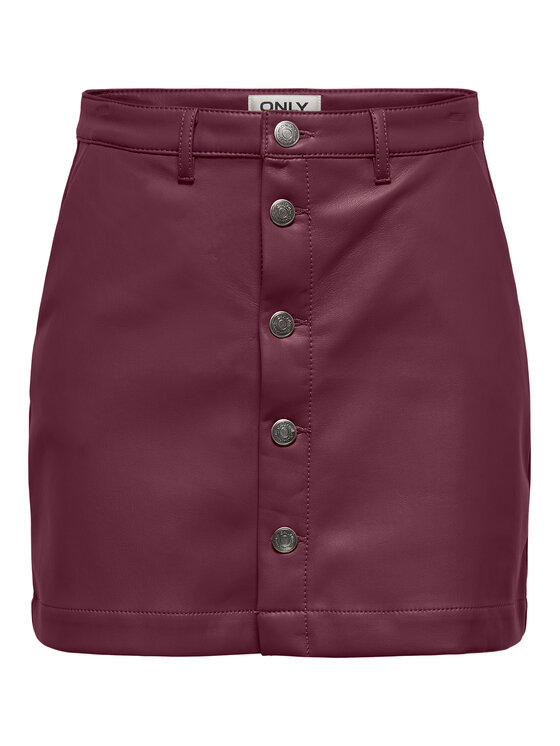 ONLY ONLY Krilo iz umetnega usnja Amazing 15331876 Bordo rdeča Slim Fit