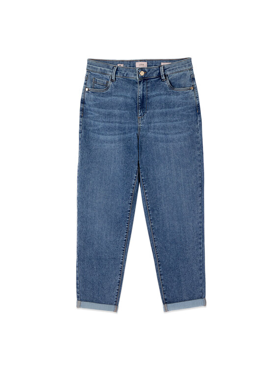 Oltre Oltre Jeansy P579R209121N024 Turkusowy Boy Fit