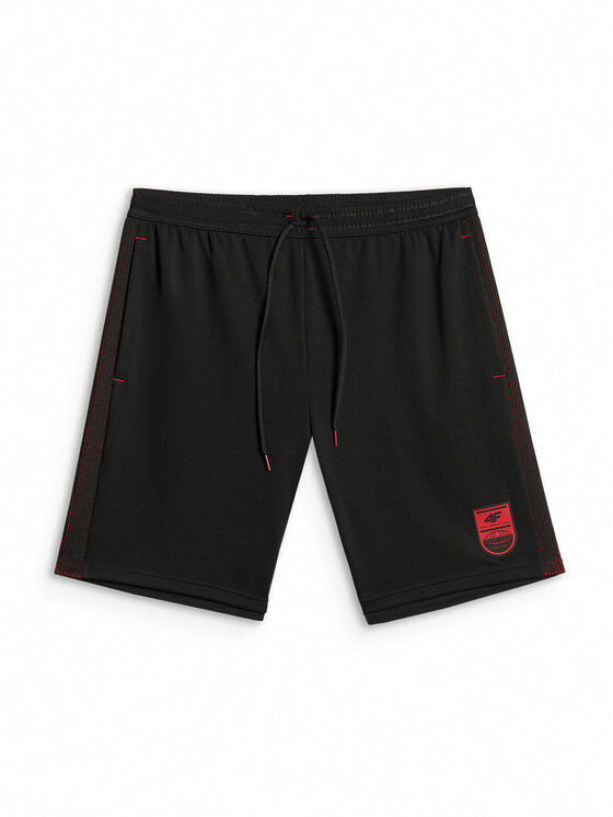 4F 4F Szorty sportowe FOOTBALL Czarny Regular Fit