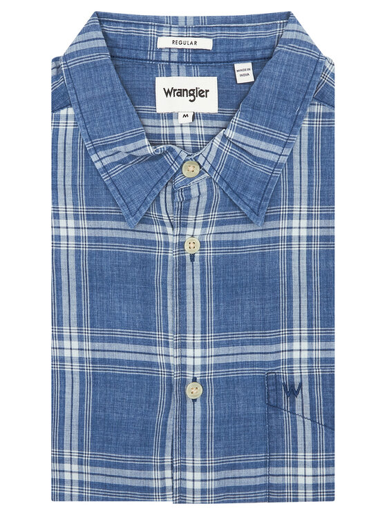 Wrangler Wrangler Camicia 1 Pkt Shirt W5J6OEX1E 112130185 Blu scuro Regular Fit