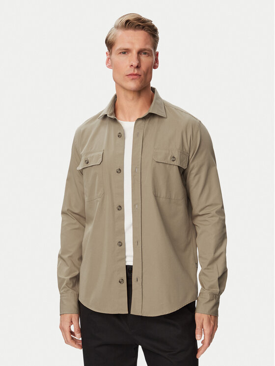 BOSS BOSS Košile H-Rob-Sp-2P-263 50567050 Tmavě béžová Regular Fit