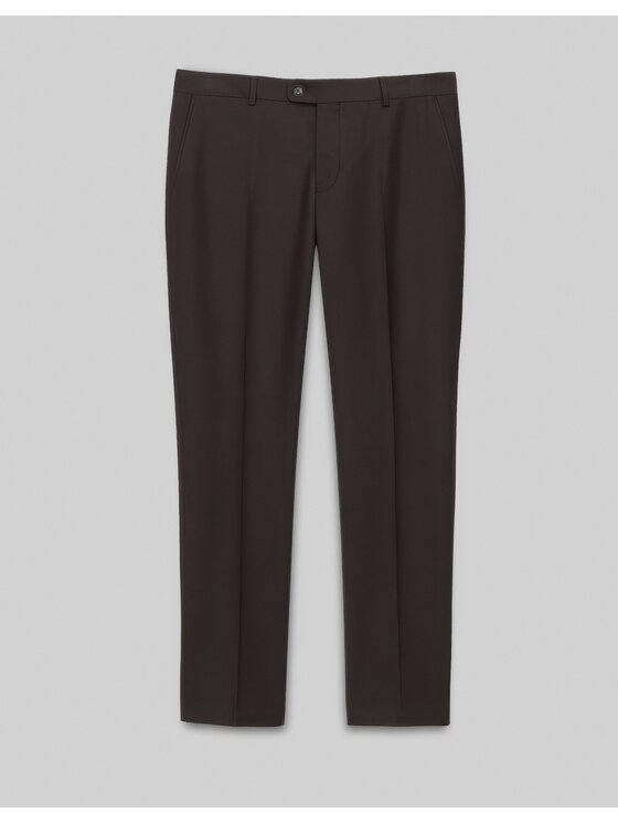 Borgio Borgio Spodnie garniturowe gualdo 02 Brązowy Slim Fit