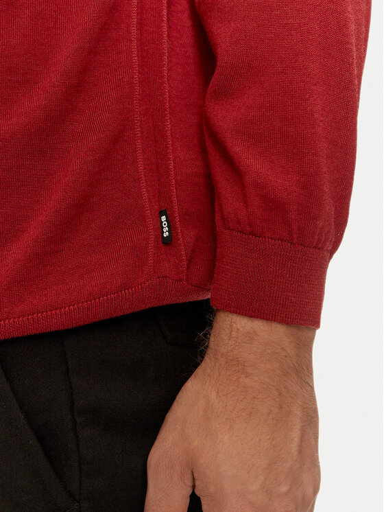 BOSS Boss Rollkragenpullover Musso-P 50468262 Rot Slim Fit