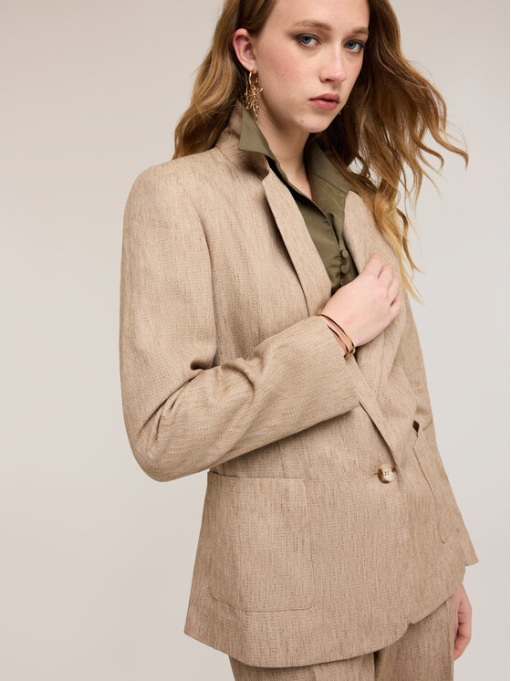 Motivi Motivi Giacca di transizione R022Q001153N002 Crema Regular Fit