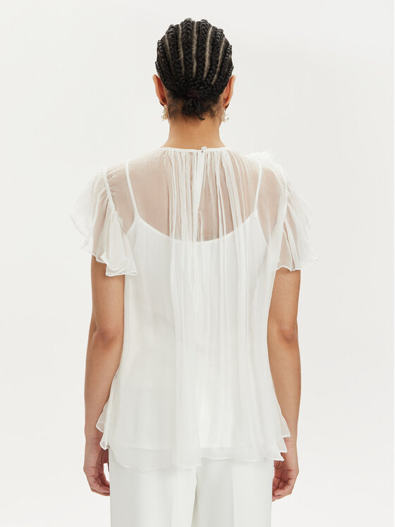 Nissa Nissa Bluse TOP14978 Weiß Regular Fit