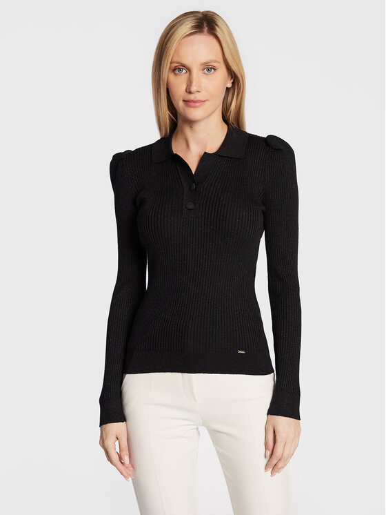 Fracomina Pulover FR22WT7024K459Q7 Negru Slim Fit