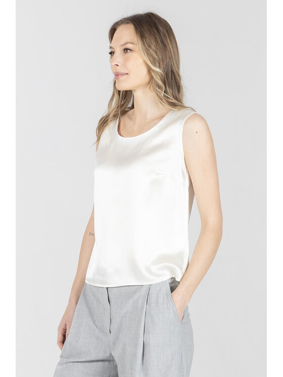 Deni Cler Milano Deni Cler Milano Top W-DC-0006-F2-F8-11-1 Kremowy Regular Fit