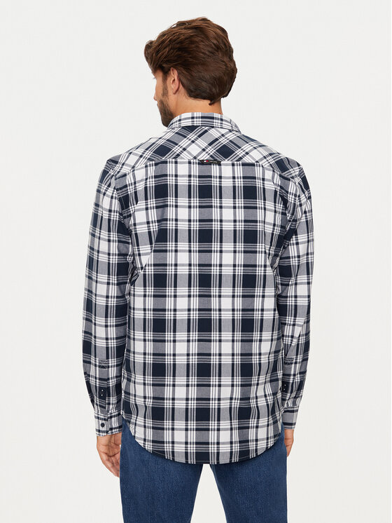 Tommy Jeans Tommy Jeans Koszula DM0DM19655 Granatowy Regular Fit