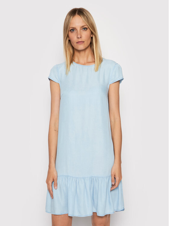 Tom Tailor Vsakodnevna obleka 1031342 Modra Relaxed Fit