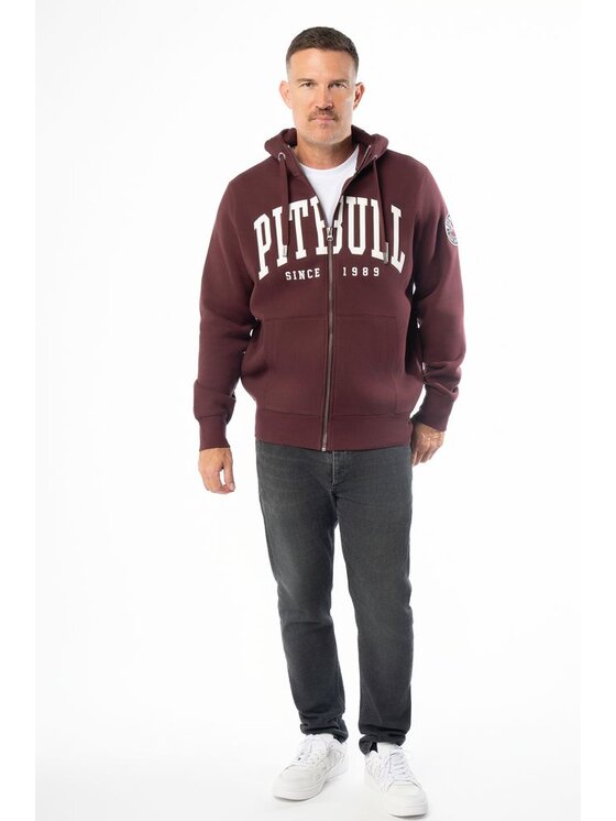 PITBULL PITBULL Bluza NORTON Bordowy Regular Fit