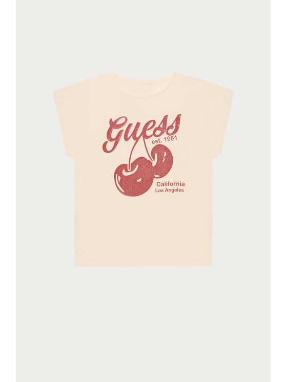 Dziewczęcy T-Shirt Guess, Rozmiar 10Y, Różowy, J5GI00 K6YW4
