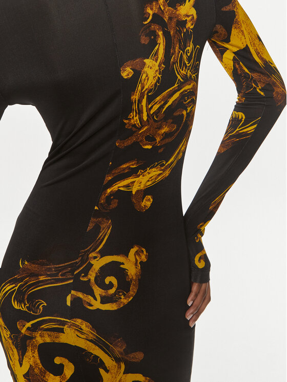 Versace Jeans Couture Versace Jeans Couture Rochie de zi 76HAO9P8 Negru Slim Fit