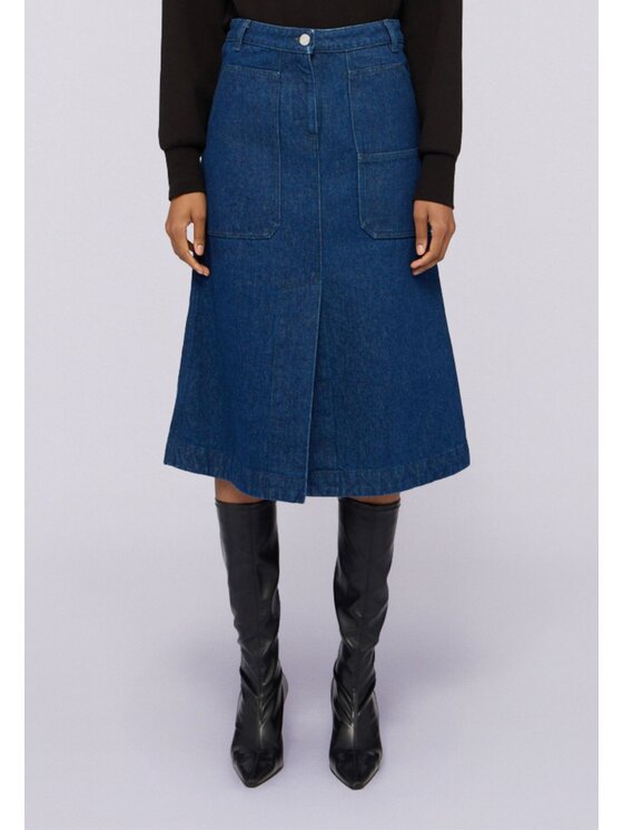 Trussardi Trussardi Gonna midi 1403A000648N0H4 Blu A-Line Fit