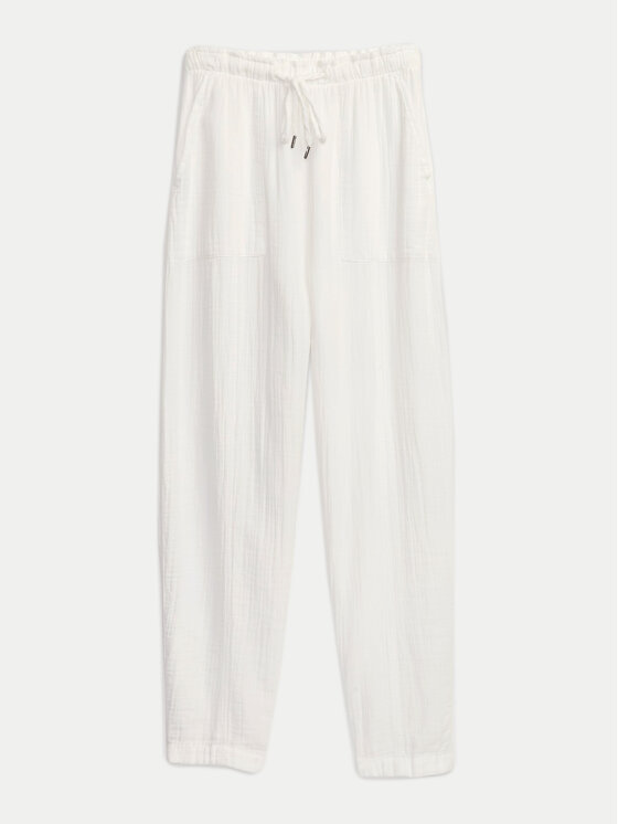 Gap Gap Hlače iz tkanine 866663-02 Écru Regular Fit