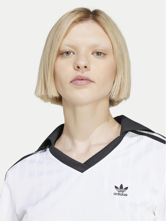adidas adidas T-Shirt adicolor Football Jacquard JD2608 Λευκό Slim Fit