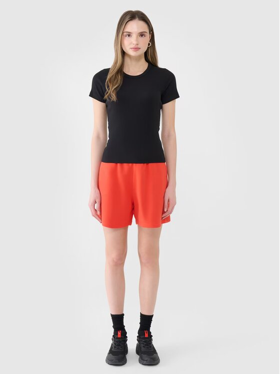 4F 4F Pantaloncini di tessuto 4FWSS25TSHOF529-62S Rosso Oversize