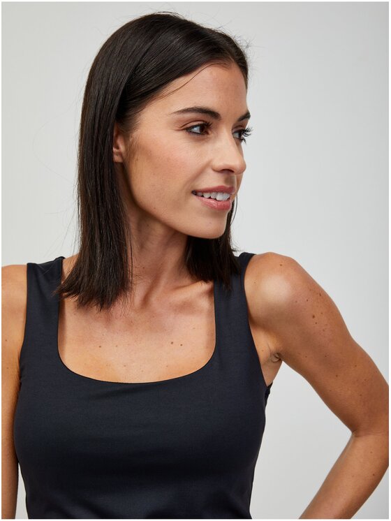 Orsay Orsay Top 103153-660000__L Czarny Regular Fit